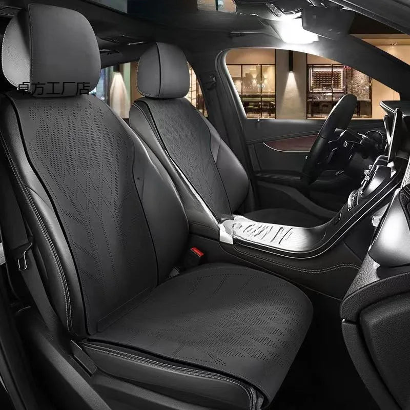 High Quality Suede Cover Universal High-end Car Seat Cover Breathable Seat Anti-slip Luxury Car Protection Thin Suede Seat Cover