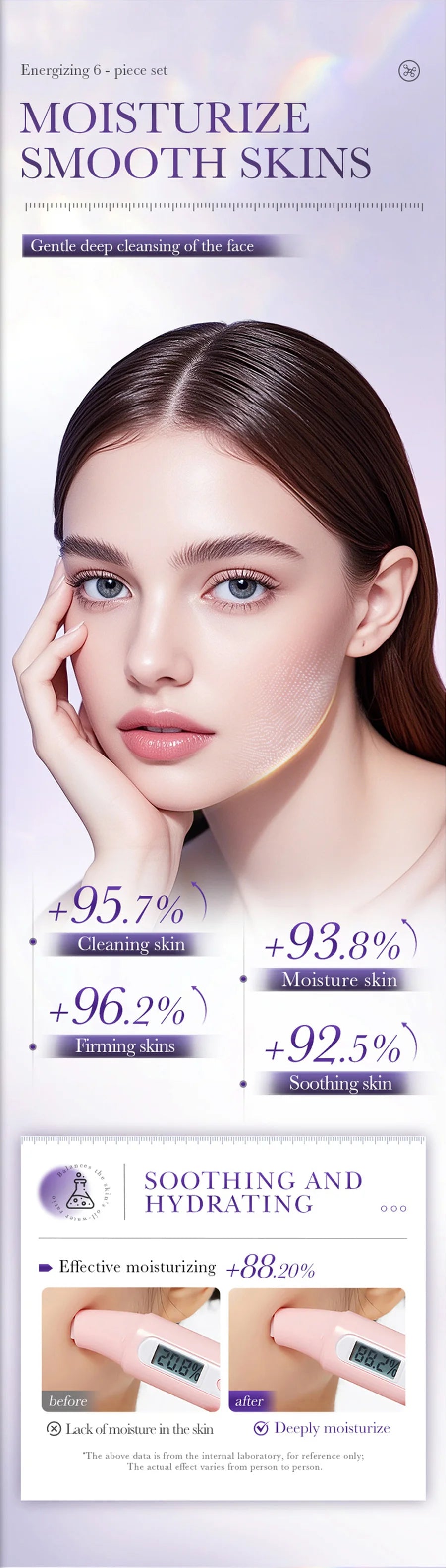 BIOAOUA Collagen Anti-Wrinkle Skincare Set – 6pcs with Eye Cream, Face Cream, Toner & Serum