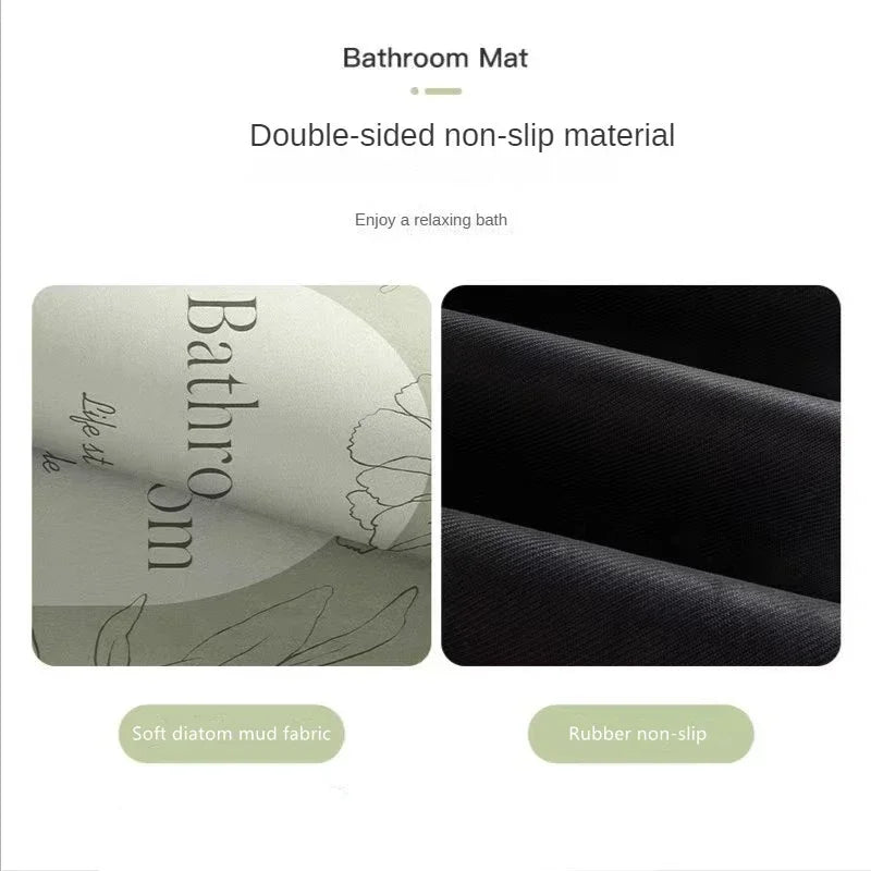 Kitchen long non-slip floor mats diatom mud printed absorbent mats restaurant soft mats bathroom mats entrance mats