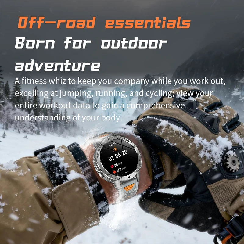 1.7-Inch IPS Smartwatch with Bluetooth Calls, SOS & 120+ Sports Modes