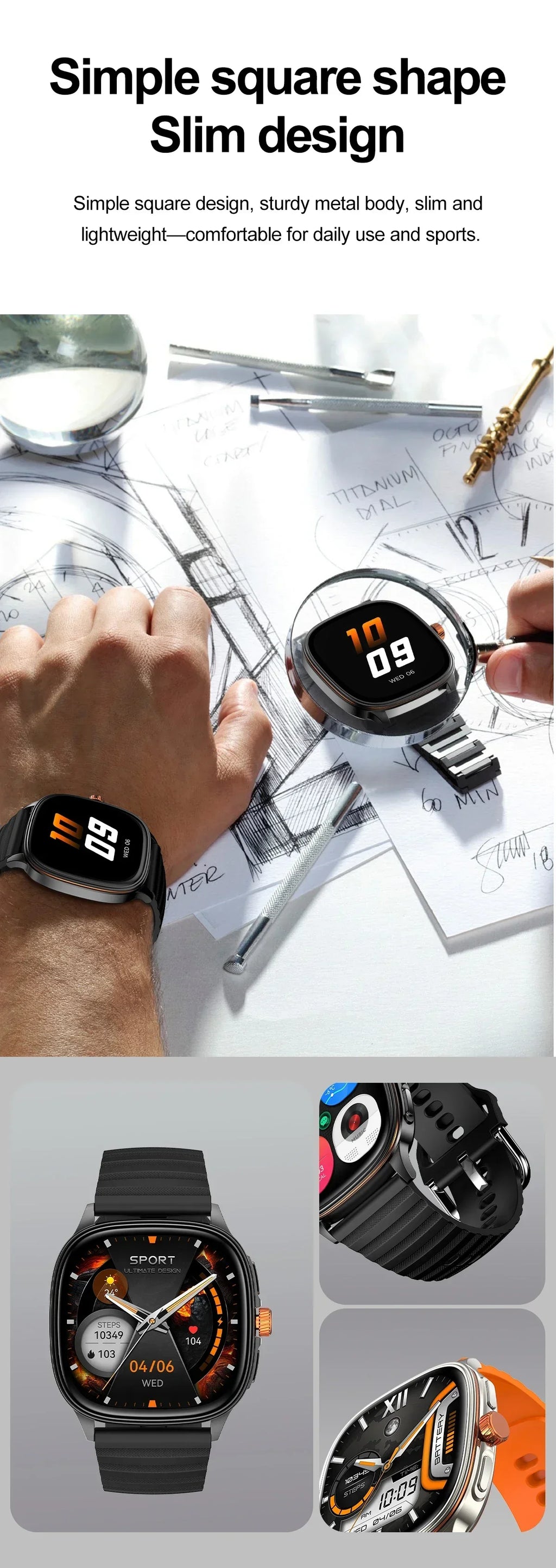 1.39-Inch AMOLED Smartwatch with NFC, Bluetooth Calling & 100 Sports Modes