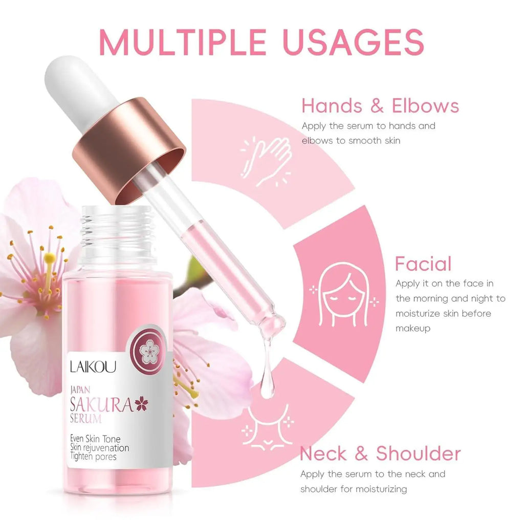 Sakura Skin Care Set 24pcs – Eye & Lip Masks, Serum, Mud Masks, Cleanser, Toner, Essence & Cream