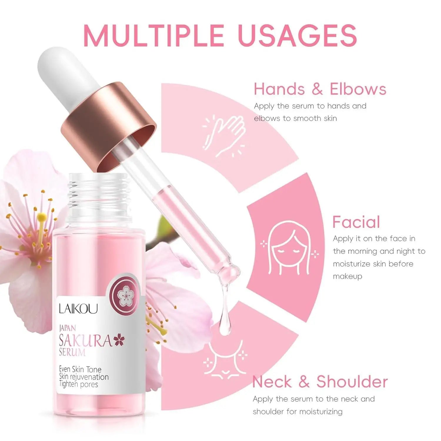 Sakura Skin Care Set 24pcs – Eye & Lip Masks, Serum, Mud Masks, Cleanser, Toner, Essence & Cream