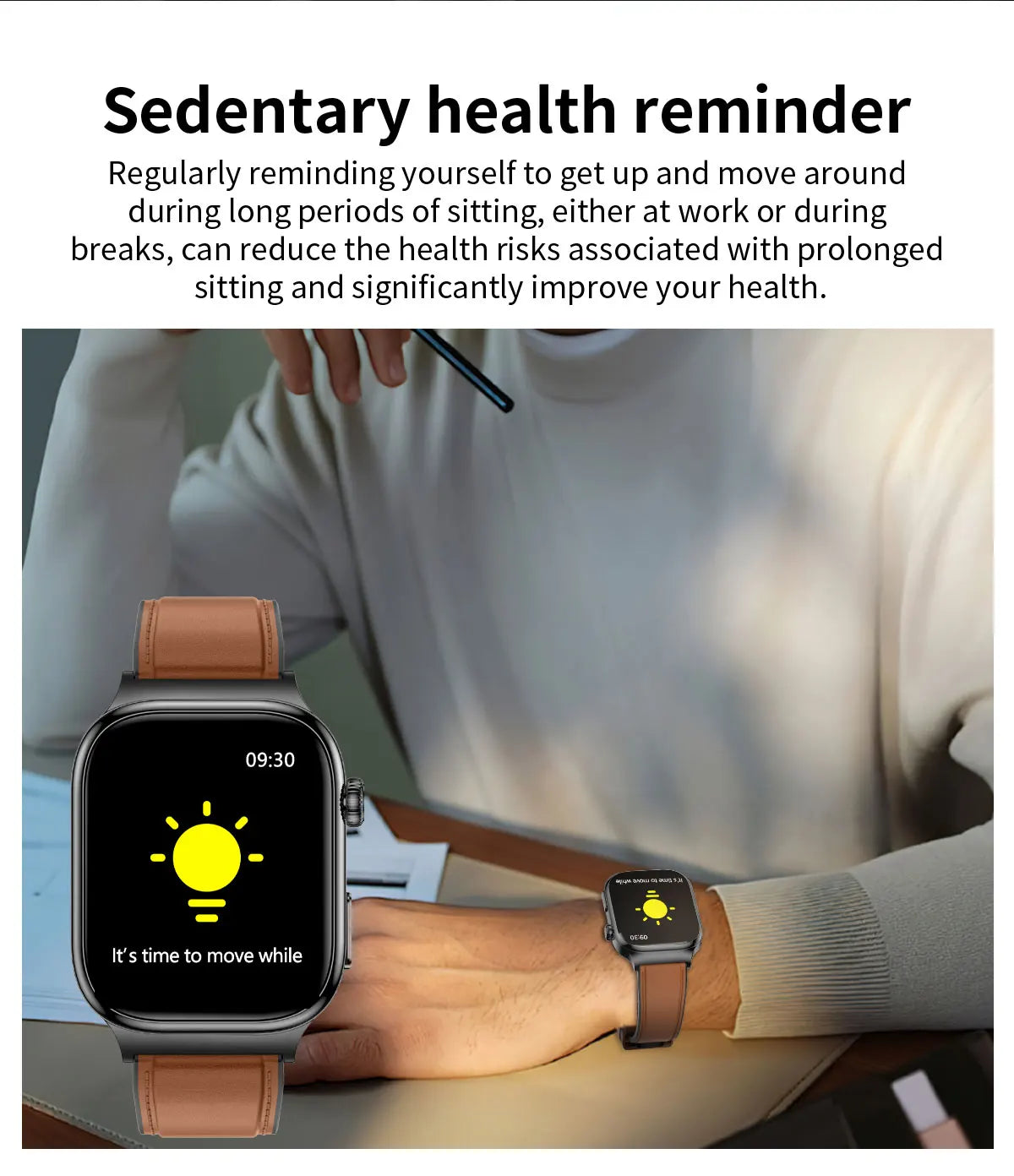 AMOLED Health Smartwatch with ECG, Blood Oxygen, Blood Pressure & Body Fat Tracking