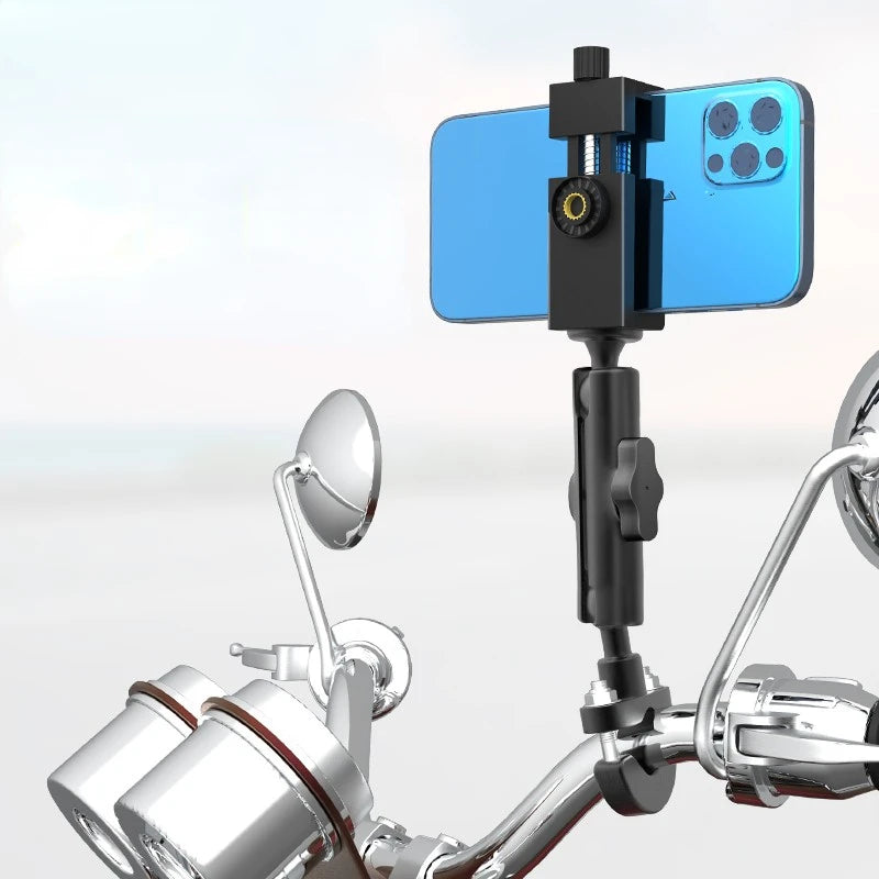 Motorcycle Handlebar Phone Mount Holder Bike Mobile Cell Phone Holder Smartphone Support for Iphone Xiaomi Video Shooting
