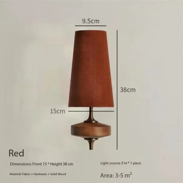 Modern Nordic Wall Lamp – Vintage Solid Wood Retro Luxury Bedside Light