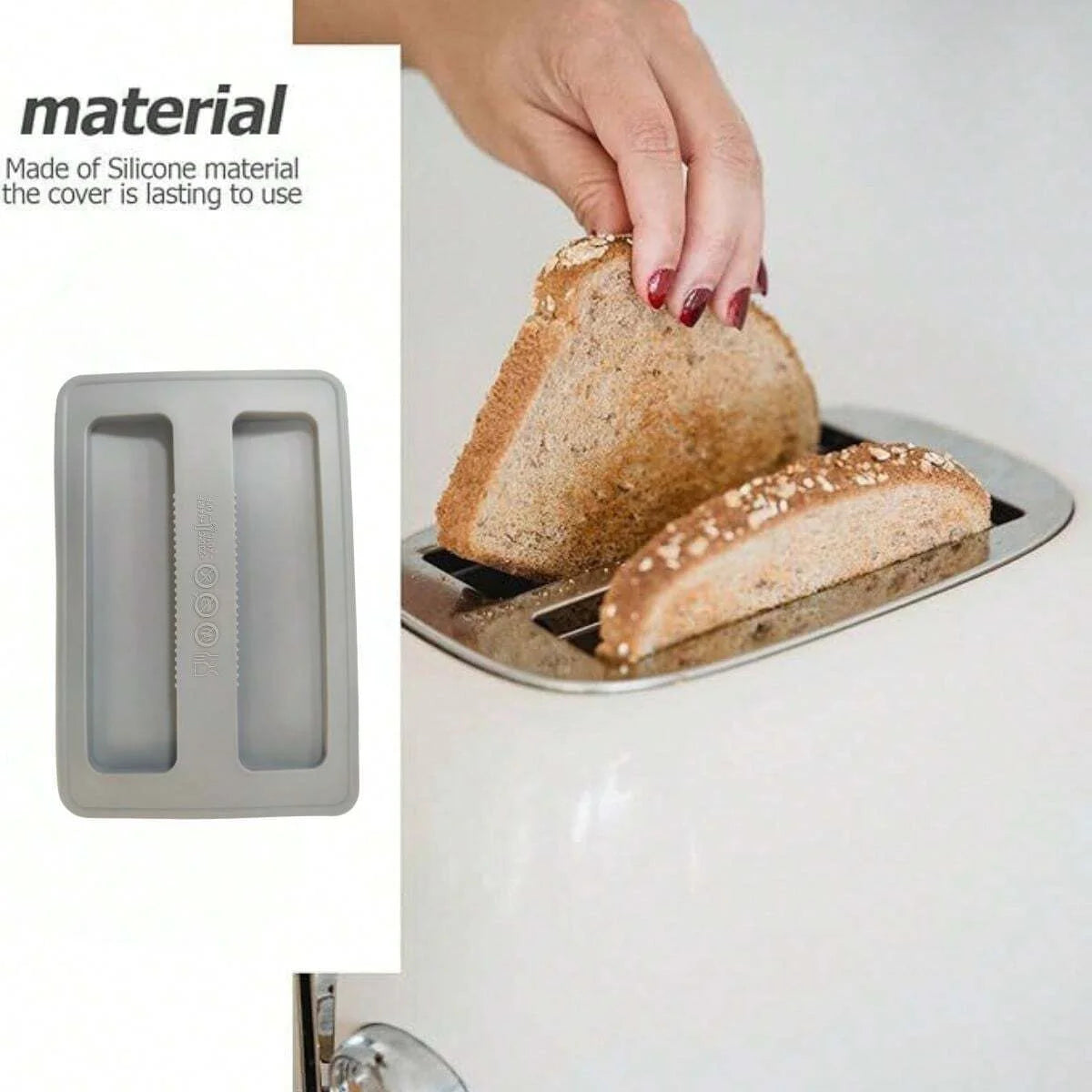 Silicone Toster Lid Dustproof Cover For Toaster Protecting Toaster From Dust Toaster Top Cover Kitchen Appliances Protector