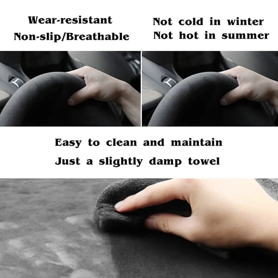 DIY Steering Wheel Cover Braid – Suede Leather for Volvo XC60 S60 V40 V60 S40