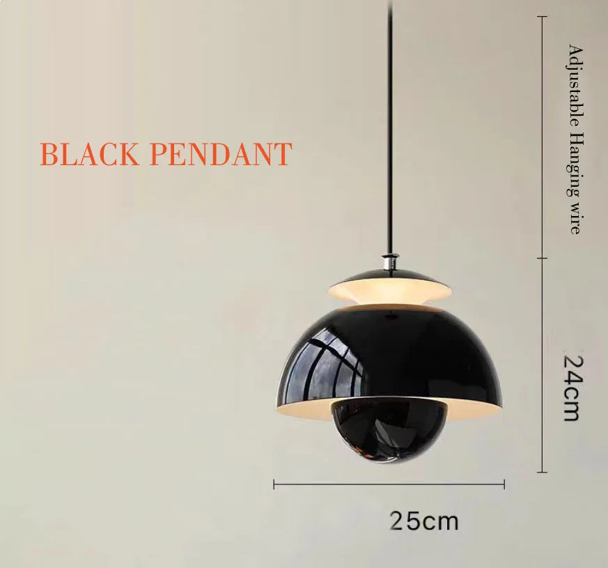 Nordic Semicircle Pendant Light – Modern Hanging Lamp for Living Room & Bedroom