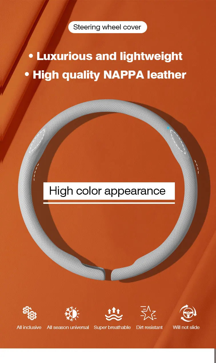 Steering Wheel Cover for Volkswagen – Golf 7, Touran, Polo, Jetta, Passat B8, Tiguan