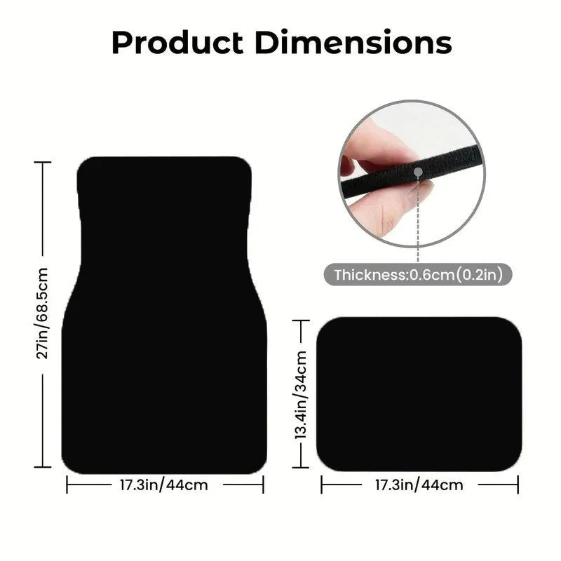 Alfombrillas Personalizadas para Coche 4 piezas – Universal SUV/Camioneta/Coche