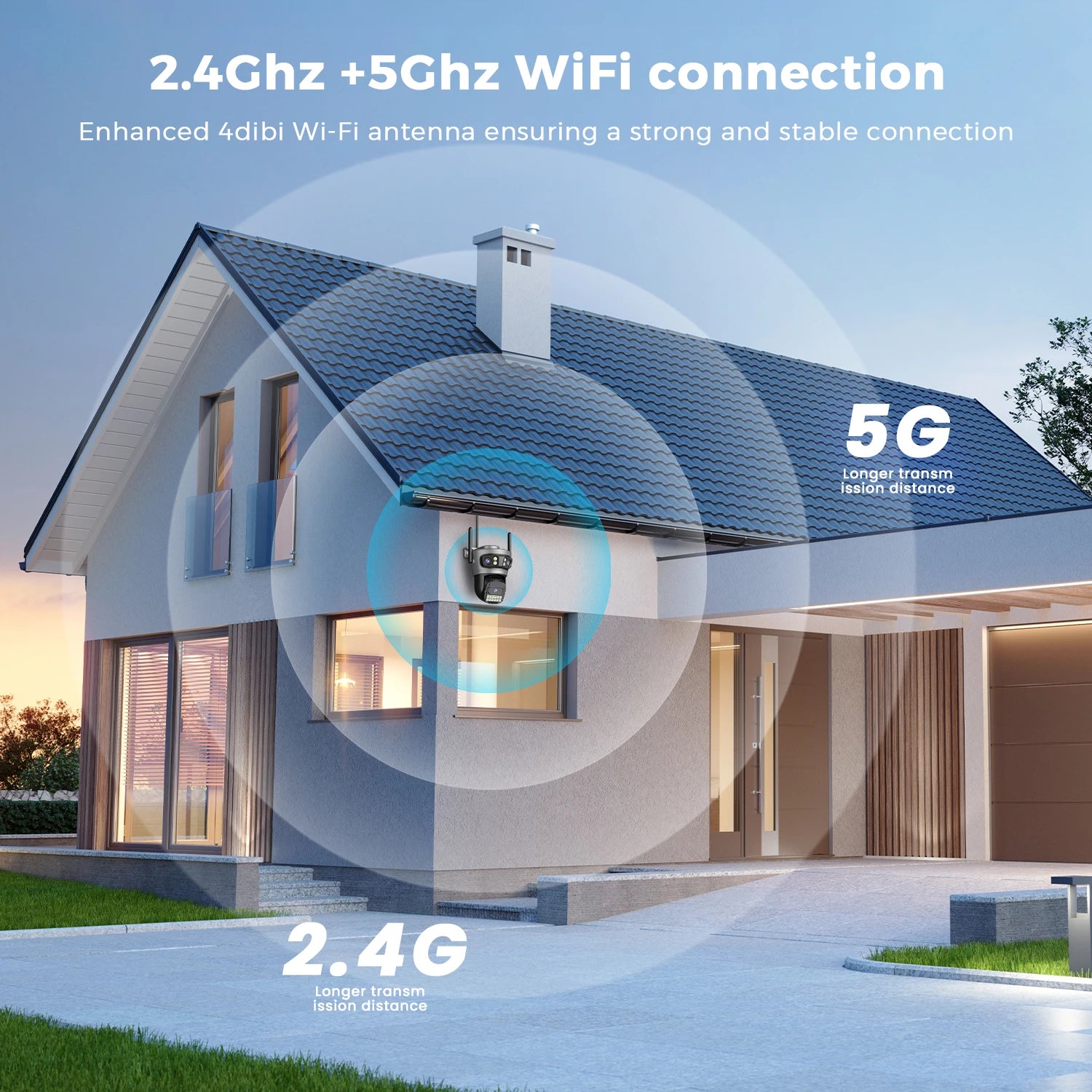 15MP PTZ IP Security Camera, 30x Optical Zoom Outdoor WiFi with Auto Tracking