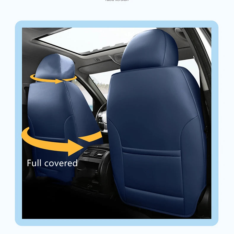 Universal Car Seat Covers  Full Covered Durable Leather Seat Cushion for 90% Sedan SUV 8 Colors Set Include Front and Rear Cover