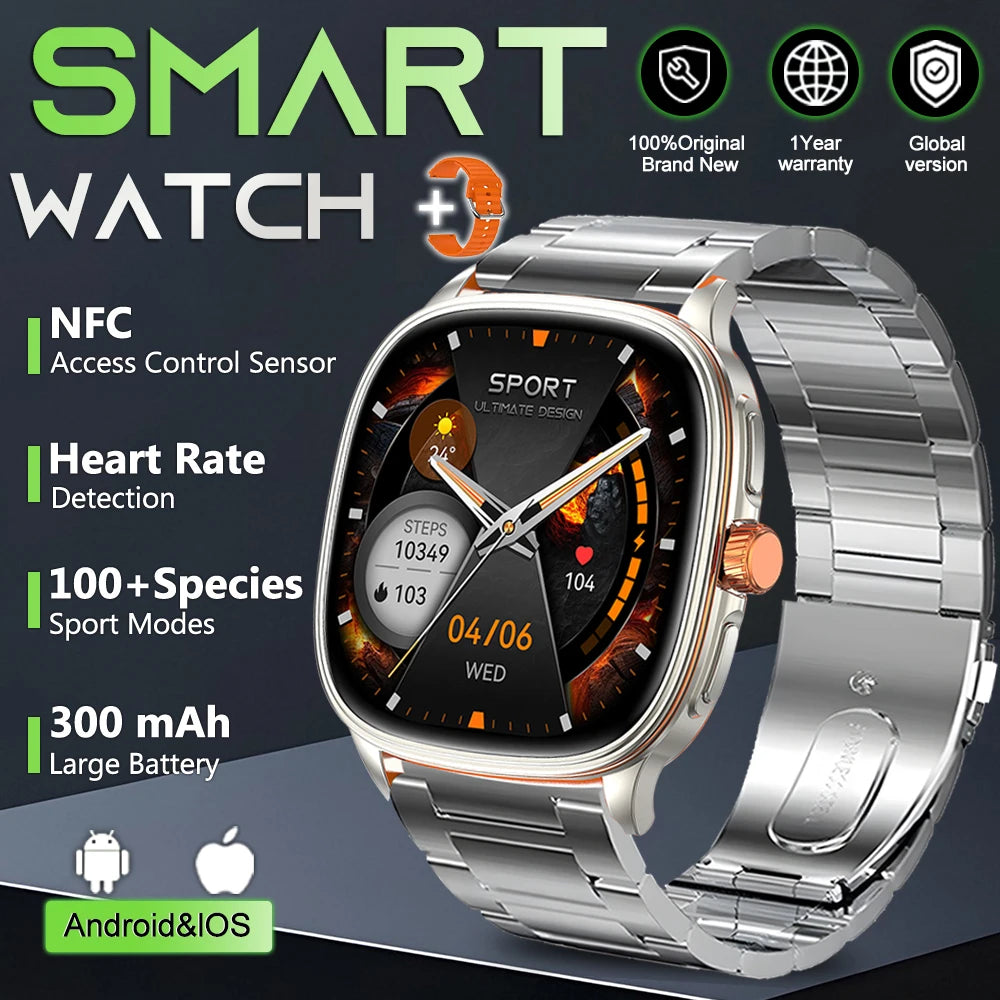 1.39-Inch AMOLED Smartwatch with NFC, Bluetooth Calling & 100 Sports Modes