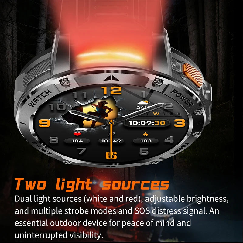 1.7-Inch IPS Smartwatch with Bluetooth Calls, SOS & 120+ Sports Modes