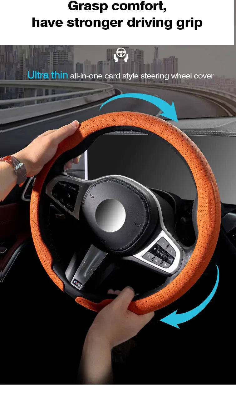 Steering Wheel Cover for Volkswagen – Golf 7, Touran, Polo, Jetta, Passat B8, Tiguan