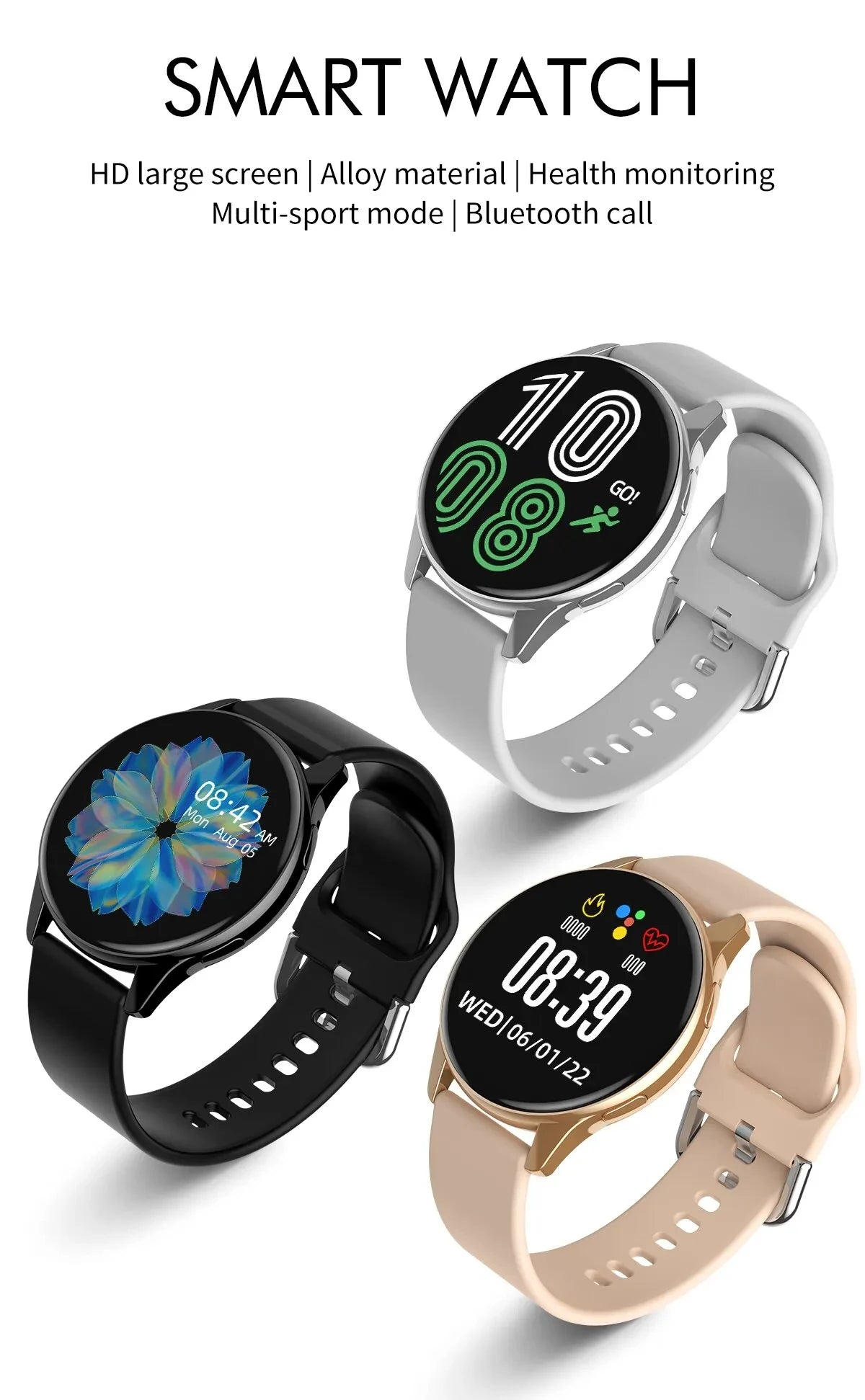 LIGE New Smart Watch 2025 Wireless Charging Smartwatch – Bluetooth Calls, Custom Watch Face, Fitness Bracelet