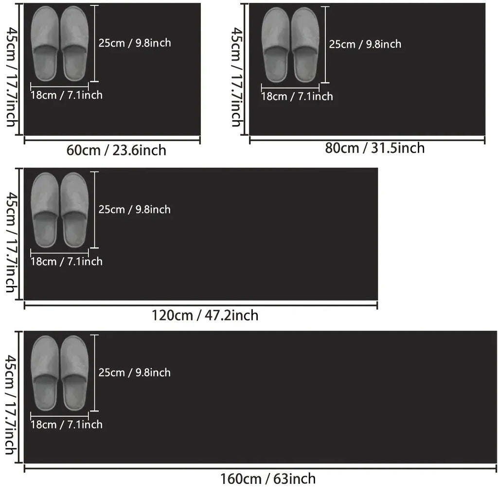 Kitchen long non-slip floor mats diatom mud printed absorbent mats restaurant soft mats bathroom mats entrance mats