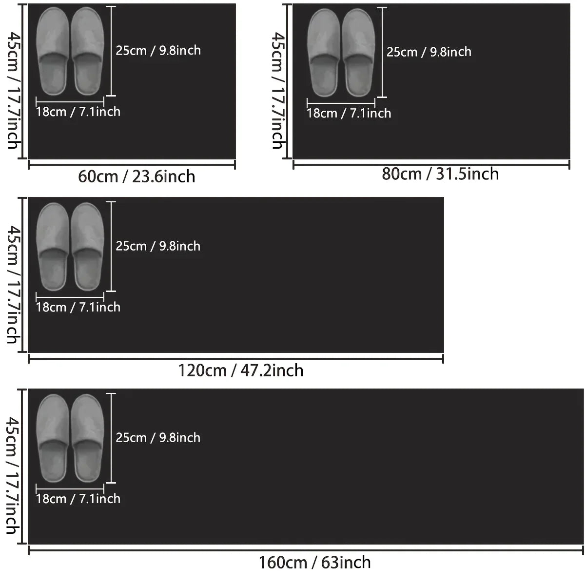 Kitchen long non-slip floor mats diatom mud printed absorbent mats restaurant soft mats bathroom mats entrance mats