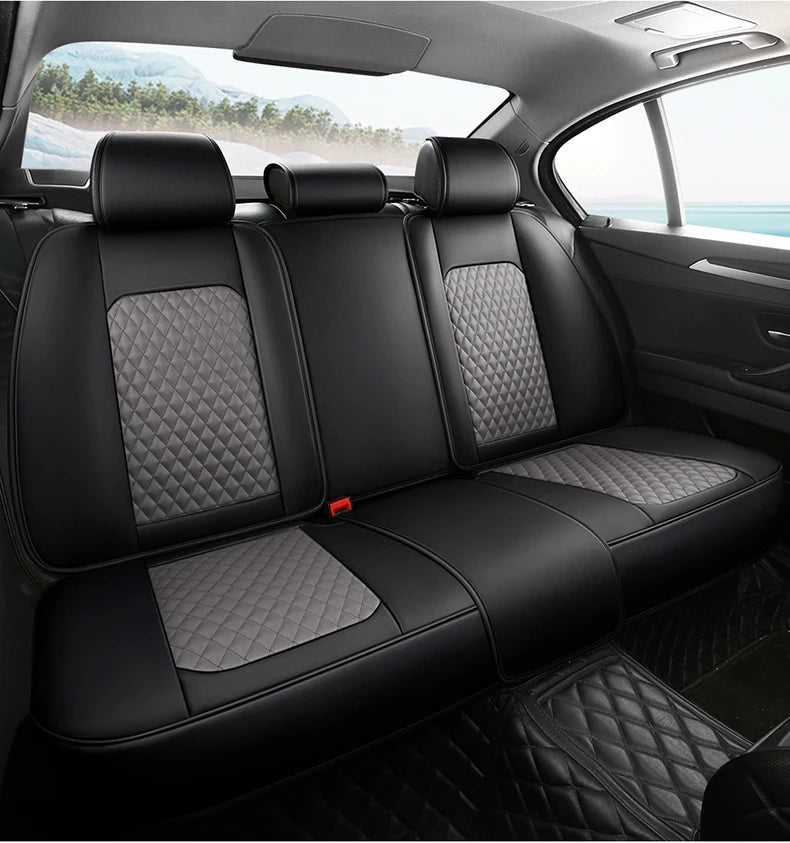 Universal Car Seat Covers  Full Covered Durable Leather Seat Cushion for 90% Sedan SUV 8 Colors Set Include Front and Rear Cover