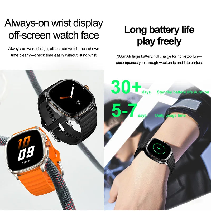 1.39-Inch AMOLED Smartwatch with NFC, Bluetooth Calling & 100 Sports Modes