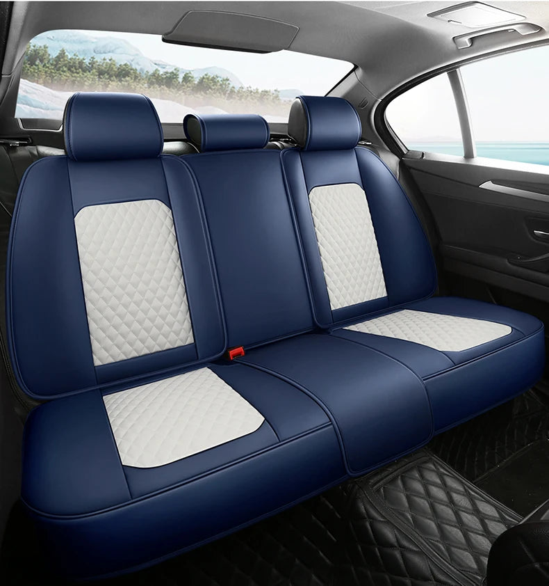 Universal Car Seat Covers  Full Covered Durable Leather Seat Cushion for 90% Sedan SUV 8 Colors Set Include Front and Rear Cover