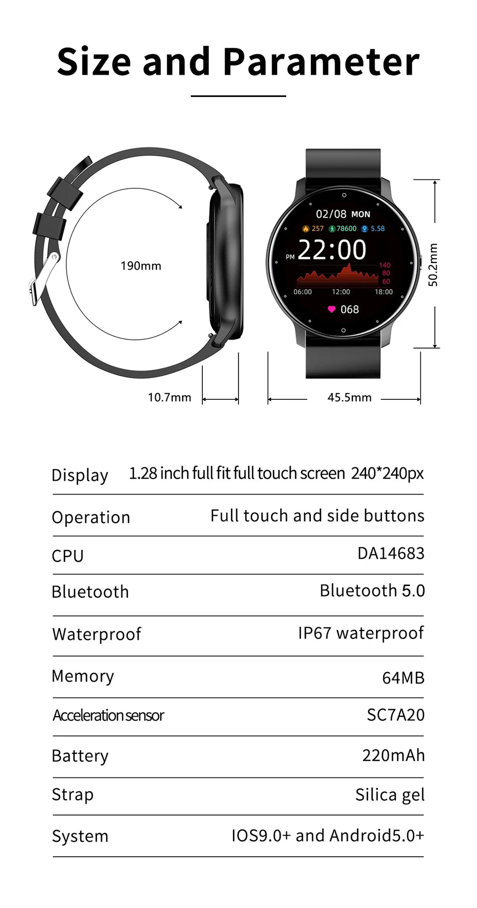 LIGE Smartwatch for Women & Men – Bluetooth Calls and Fitness Tracking