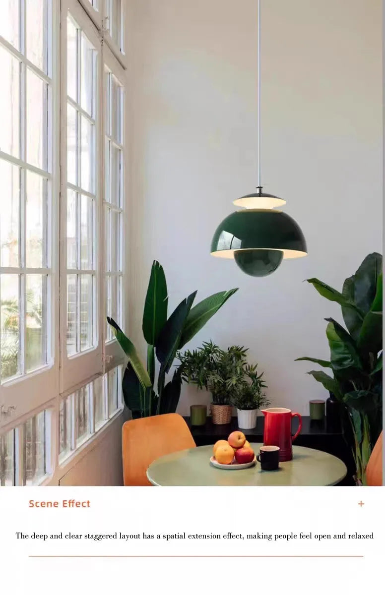 Nordic Semicircle Pendant Light – Modern Hanging Lamp for Living Room & Bedroom
