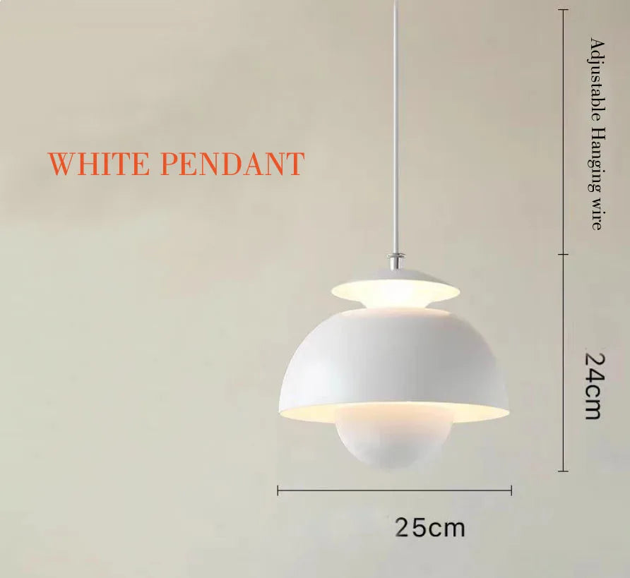 Nordic Semicircle Pendant Light – Modern Hanging Lamp for Living Room & Bedroom