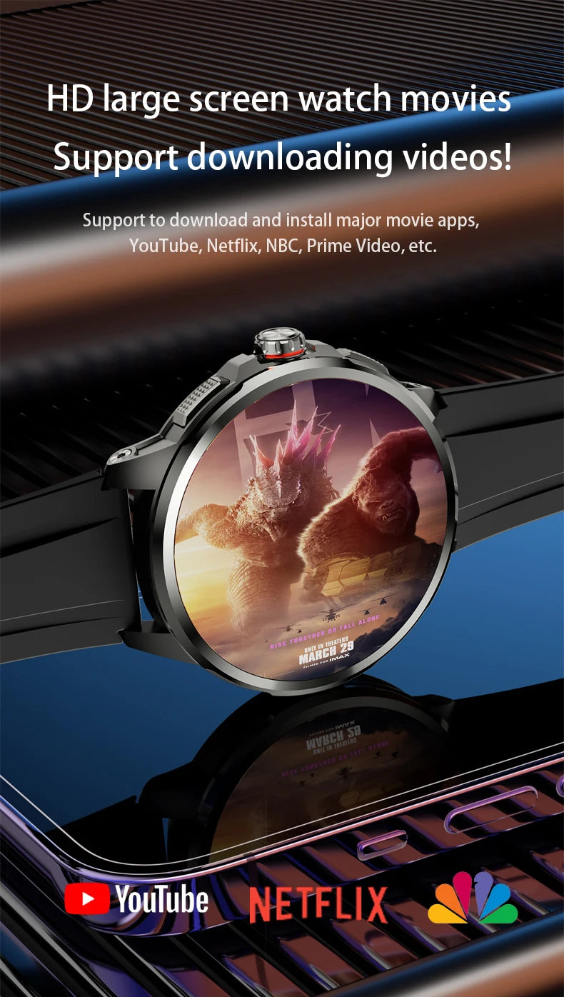 Original H99 Smart Watch Android Watches 1.95inch Amoled Screen Men's Smartwatch With 8MP Rotating Camera GPS WIFI Sim Card Slot