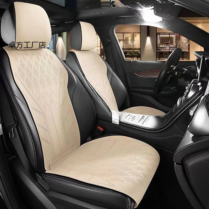 High Quality Suede Cover Universal High-end Car Seat Cover Breathable Seat Anti-slip Luxury Car Protection Thin Suede Seat Cover