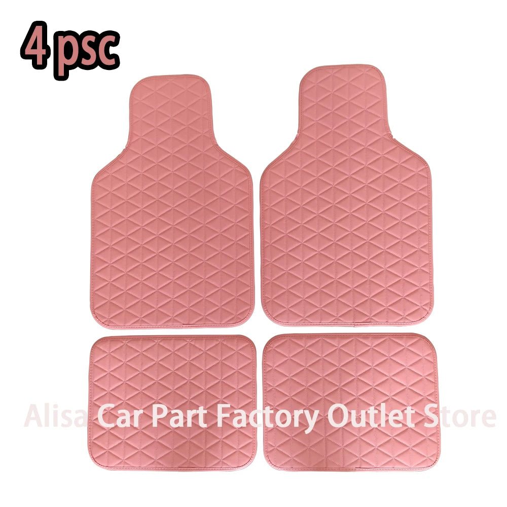 Alfombrillas Universales de Piel Sintética para Coche 4 piezas – Varios Colores