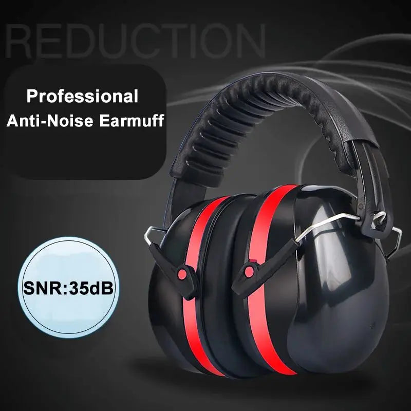 Foldable Anti-Noise Ear Muffs, Sound Reduction Hearing Protection for Work and Shooting