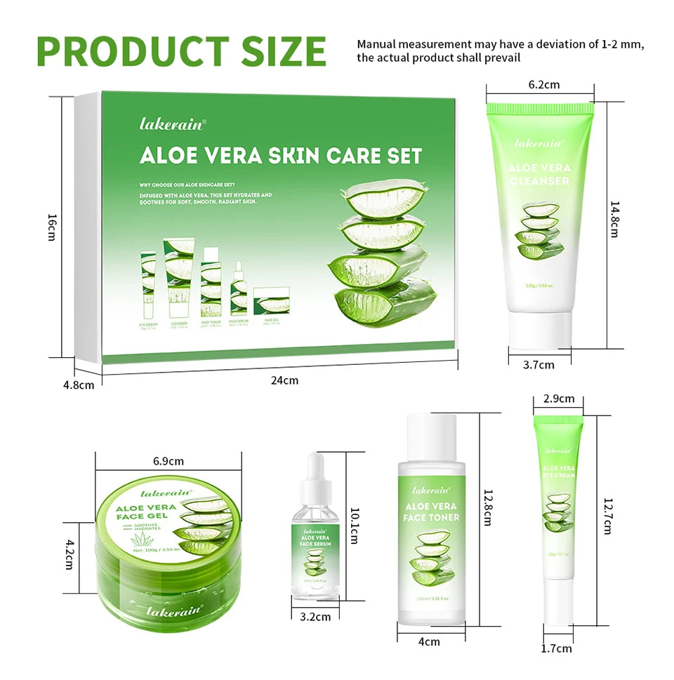 Aloe Vera Skin Care Set – 6-in-1 Deep Moisturising, Brightening & Nourishing Kit