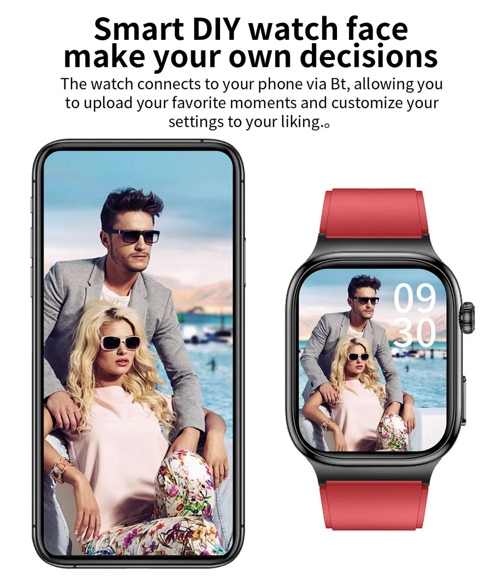 AMOLED Health Smartwatch with ECG, Blood Oxygen, Blood Pressure & Body Fat Tracking