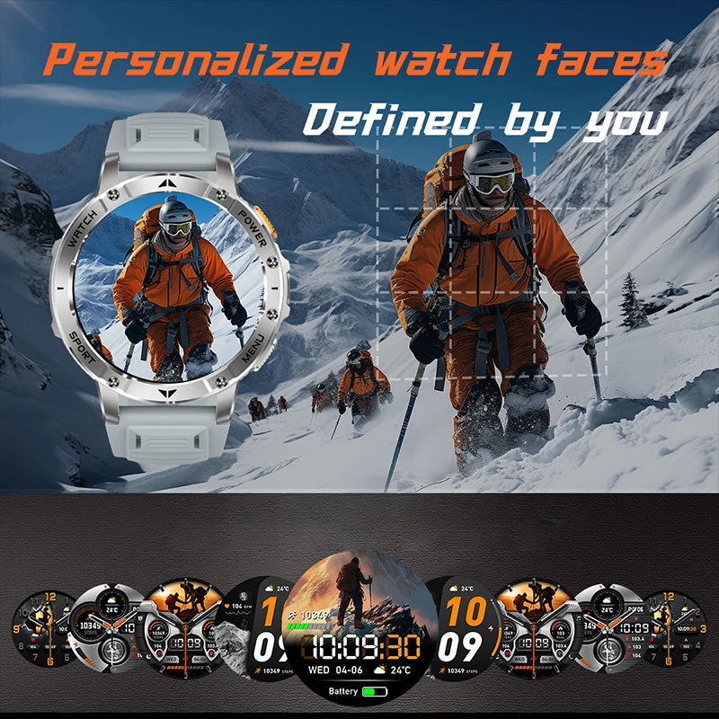 1.7-Inch IPS Smartwatch with Bluetooth Calls, SOS & 120+ Sports Modes
