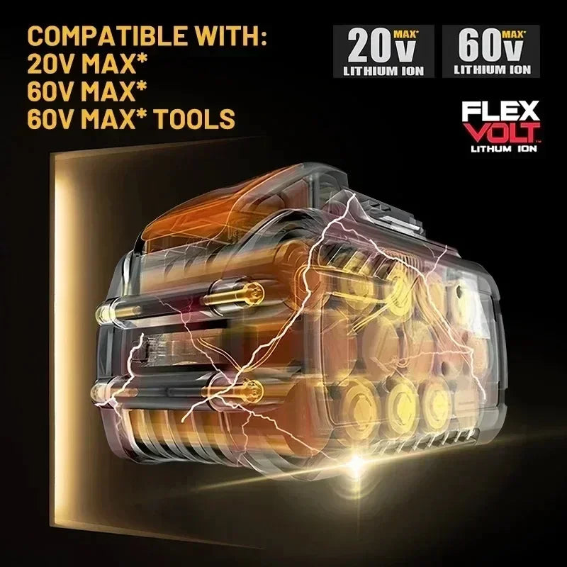 Original DEWALT 20V/60V Battery — DCB606 DCB609 DCB182 DCB205 DCB206 DCB209 | 18V 6Ah 9Ah
