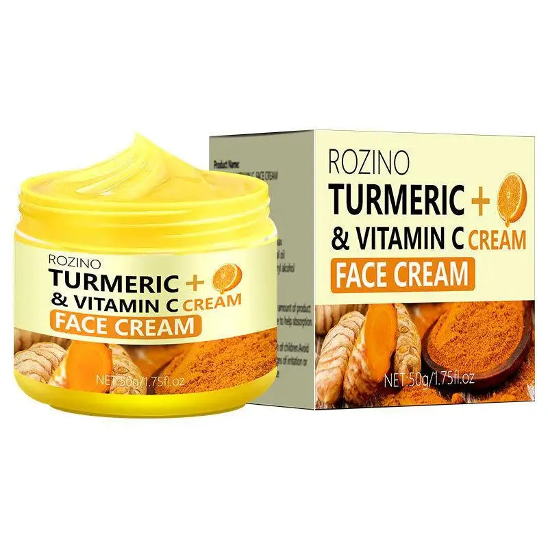 Turmeric & Lemon Skincare Series – Soap, Cleansing Pad, Face Cream & Serum for All Skin Types