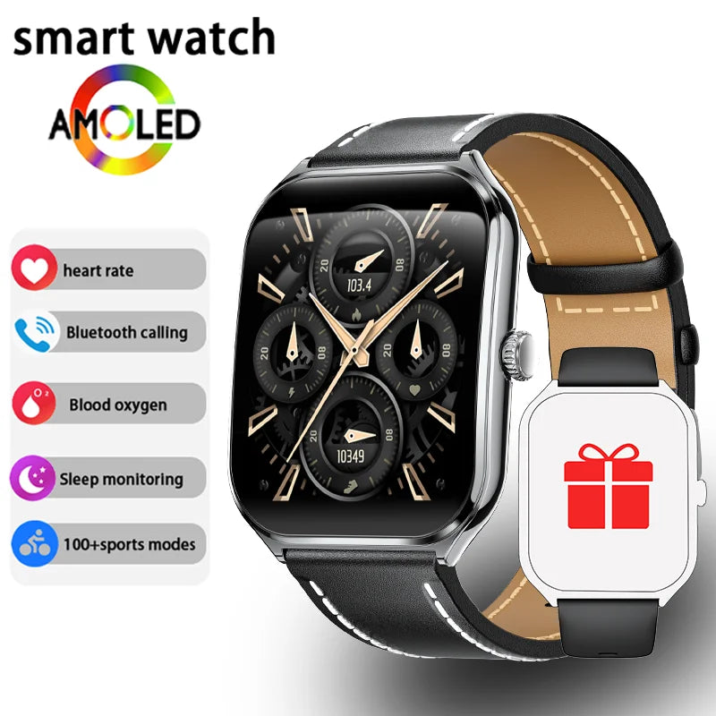 1.96-Inch AMOLED Smartwatch with Bluetooth Calling – Always-On Display