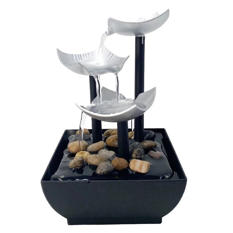 Office Home  Decoration Water Fountain Indoor Waterfall for Interior Decoration Office Home Tabletop Feng Shui Water Landscape