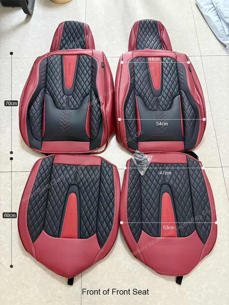 Universal Car Seat Covers  Full Covered Durable Leather Seat Cushion for 90% Sedan SUV 8 Colors Set Include Front and Rear Cover