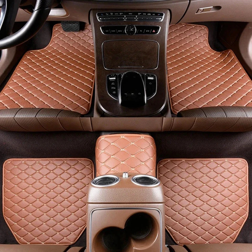 Alfombrillas de coche 5 piezas – Juego completo de cuero PU impermeable