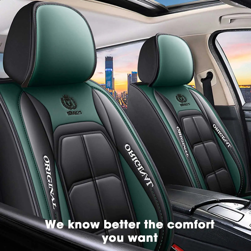 Universal Leather Cover Pu Car Seat Sporty Design Fit For Most Car Suv Truck Four Season Seat Cover For Car Accessories Interior
