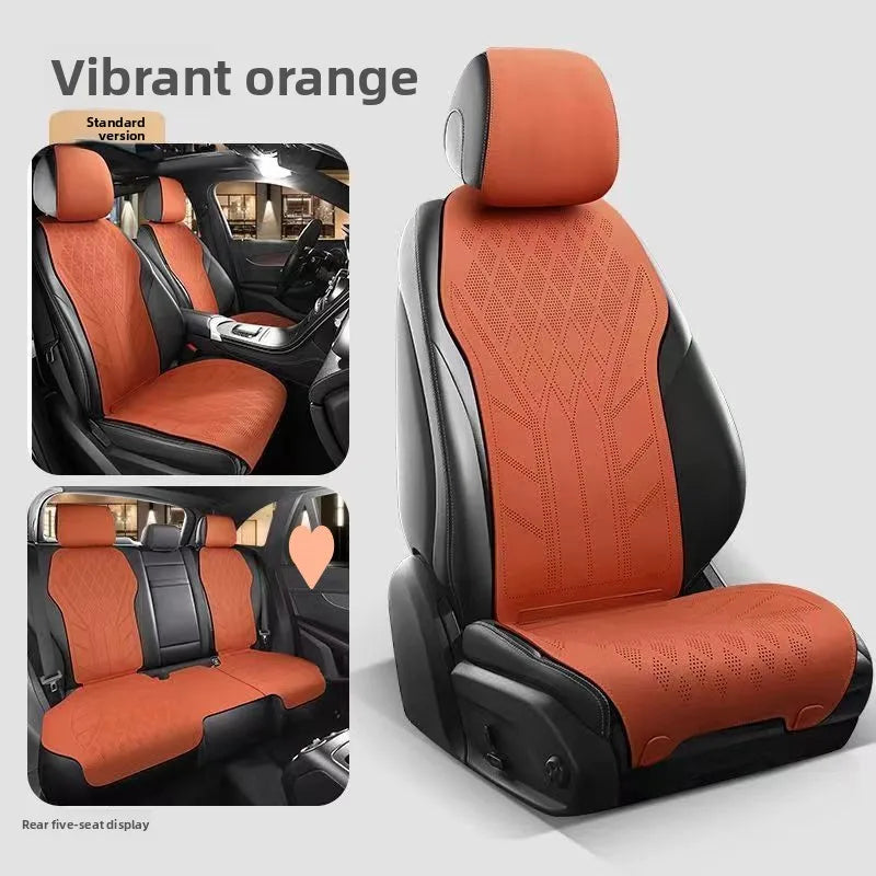 High Quality Suede Cover Universal High-end Car Seat Cover Breathable Seat Anti-slip Luxury Car Protection Thin Suede Seat Cover
