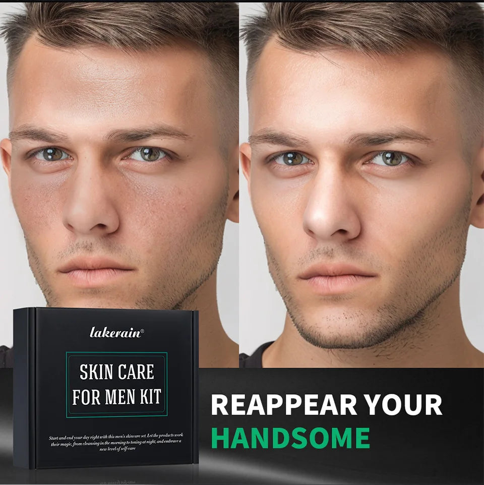 Men's Skin Care Kit – 3-in-1 Face Wash, Moisturiser & Eye Cream Daily Set