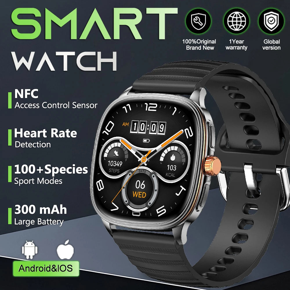 1.39-Inch AMOLED Smartwatch with NFC, Bluetooth Calling & 100 Sports Modes