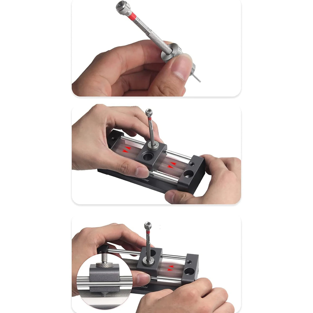 Watch Repair Tools Screwdriver Sharpener Slotted Screwdriver Bit Trimmer Stainless Steel Screwdriver Sharpener Regeneration Tool