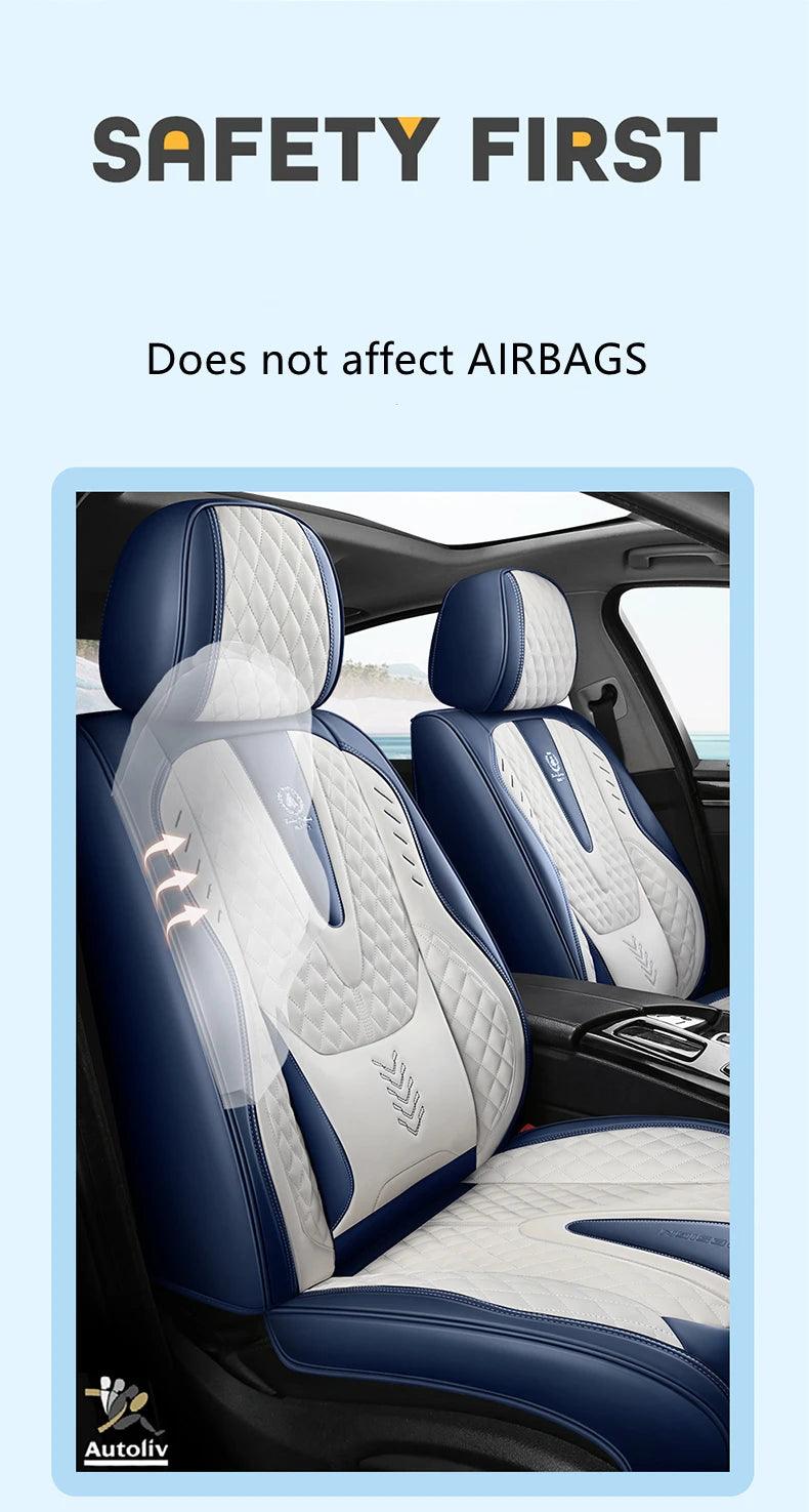 Universal Car Seat Covers  Full Covered Durable Leather Seat Cushion for 90% Sedan SUV 8 Colors Set Include Front and Rear Cover