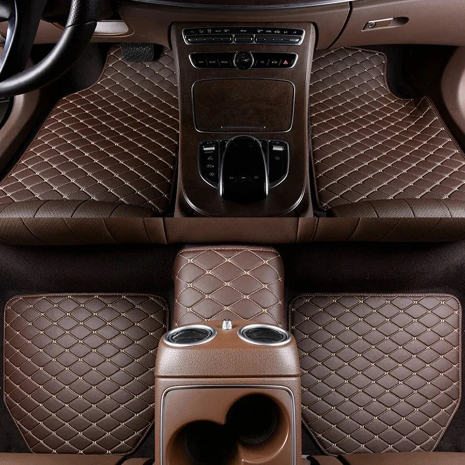 Alfombrillas de coche 5 piezas – Juego completo de cuero PU impermeable