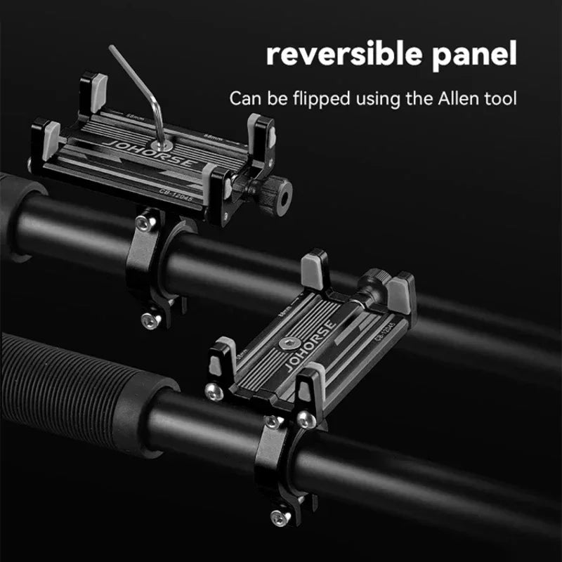 Soporte de teléfono para motocicleta, bicicleta eléctrica, teléfono inteligente, aleación de aluminio CNC, soporte de cuatro garras para bicicleta